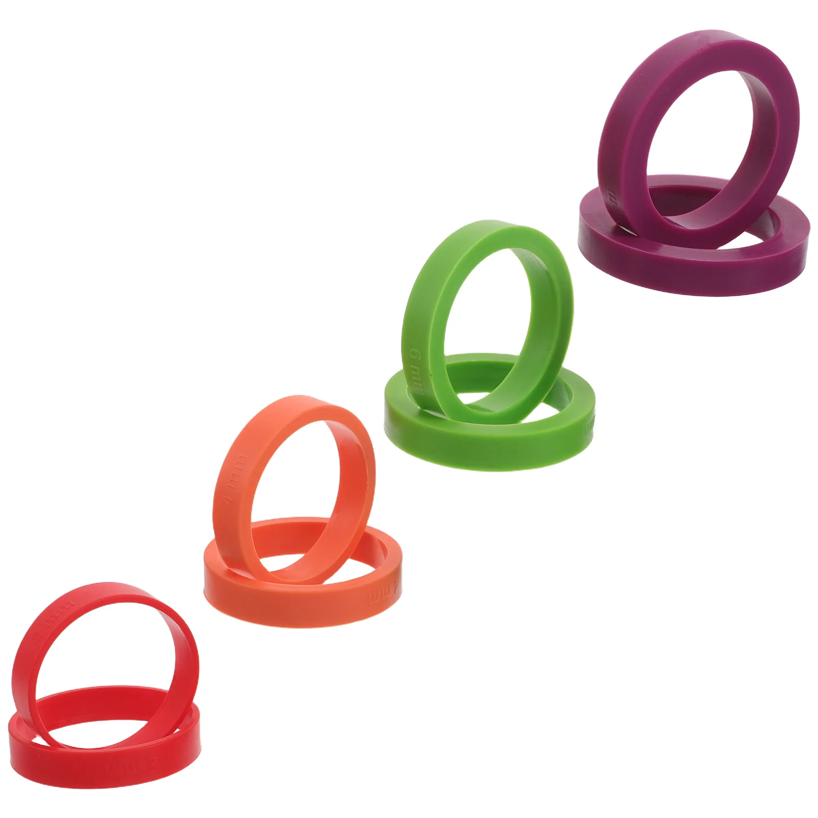 

8Pcs Silicone Rolling Pin Thickness Rings Multicolor Baking Dough Spacers for Pastry Cookie Bread Pasta Dumpling Uniform