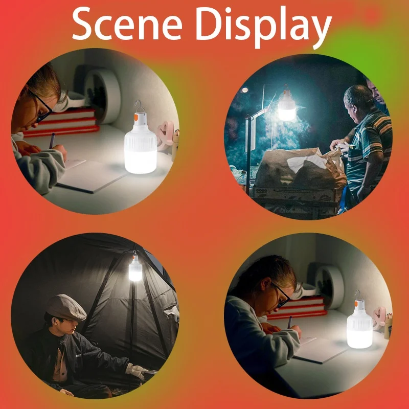 2PCS USB Rechargeable LED Camping Light Bulbs with Hook Portable Emergency Hanging Lamp for Fishing Hiking Tent Outdoor Lighting gallery 5