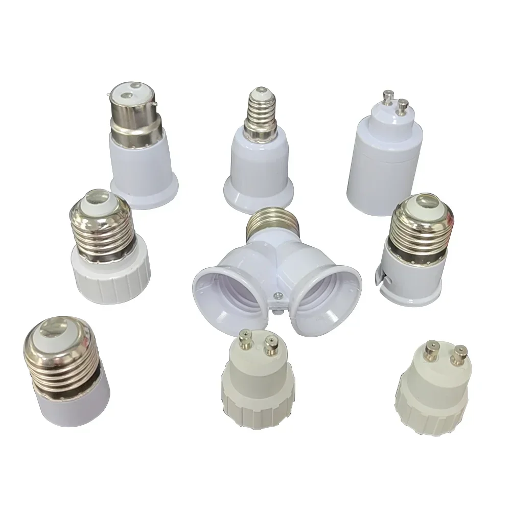 GU10 To E14 5/10/20PCS LED Lamp Base Converter Socket GU10-E14 Bulb Holder Fireproof Flame Retardant Material Light Base Holder