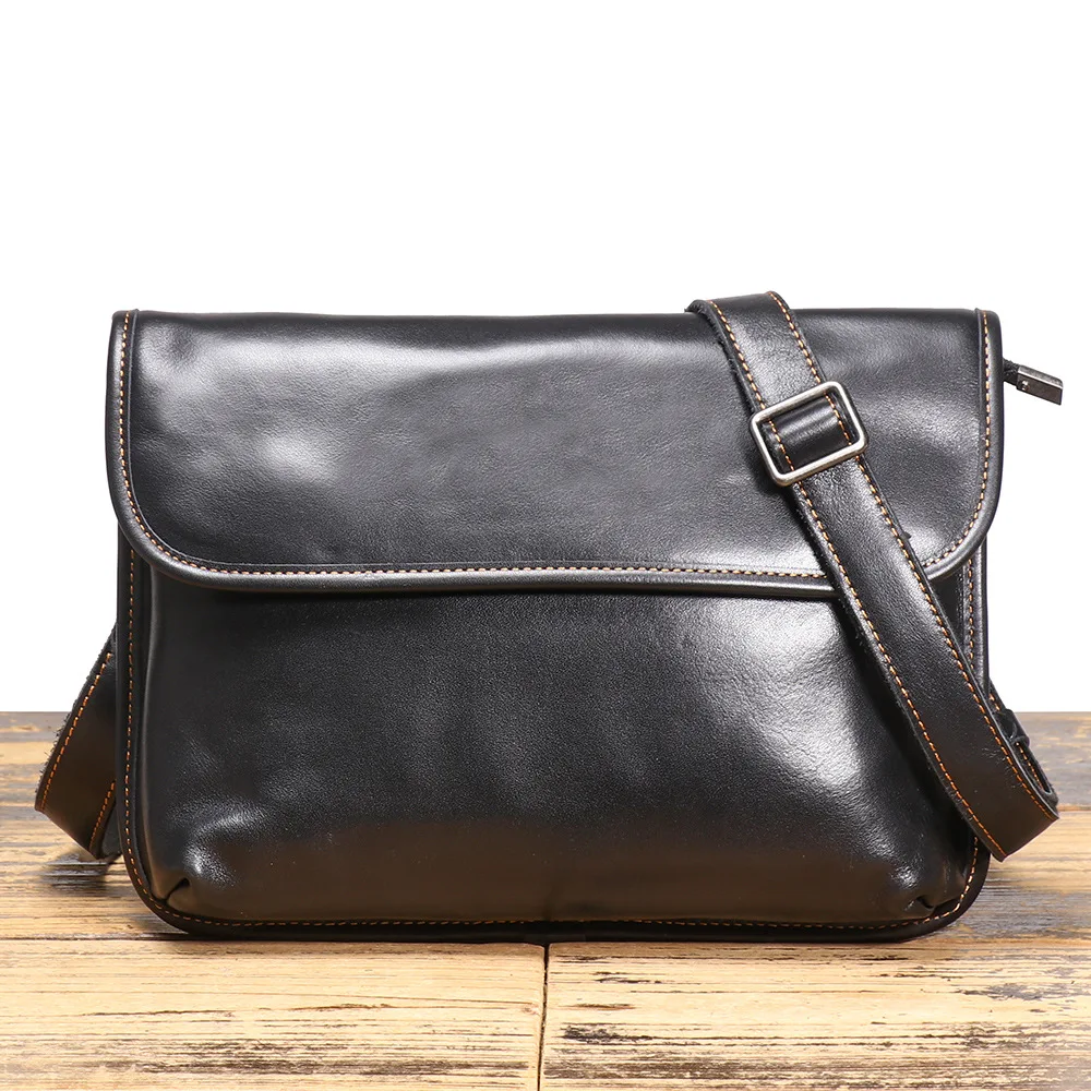 

men's horizontal leather shoulder bag