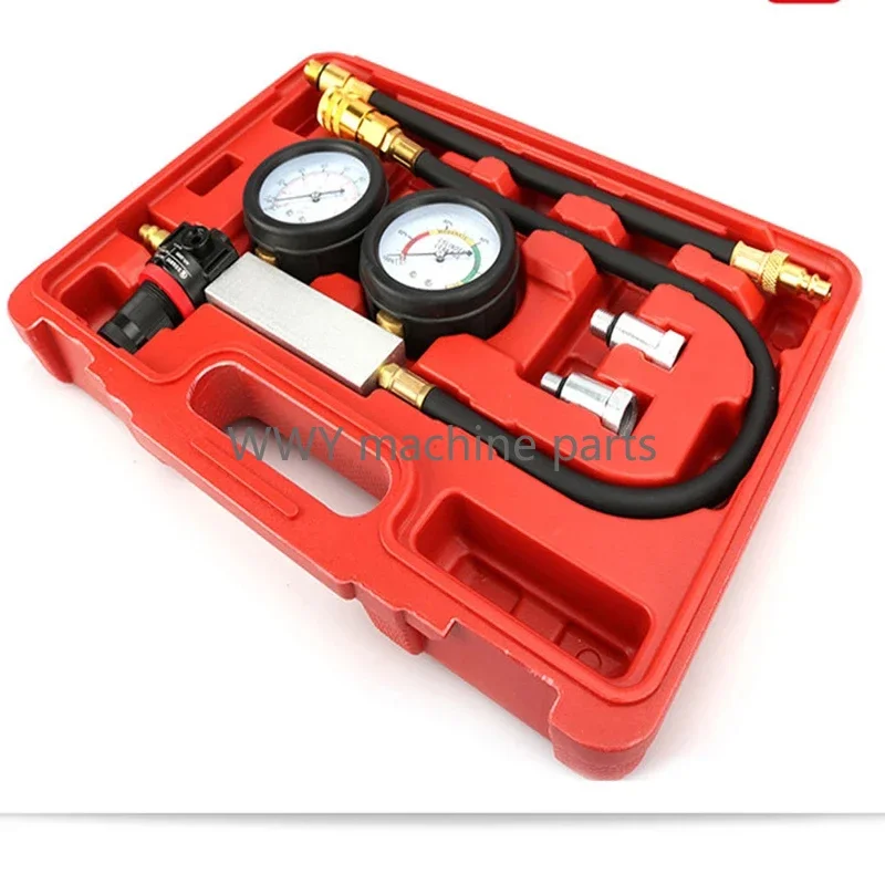 TU-21 Petrol Engine Cylinder Compression Leak Detector Tester Gauge Tool Kit Cylinder Leak Tester Compression Leakage Detector