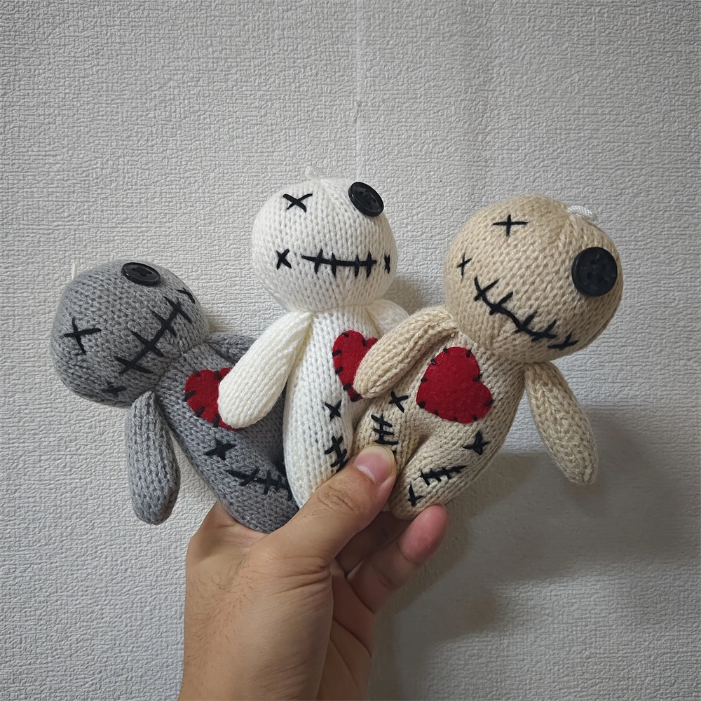 10pcs Original Voodoo Doll Horror Cursed Doll Ghost Toy Figure Stress Relieving Yarn Voodoo Doll Halloween Decorations Gag Gifts