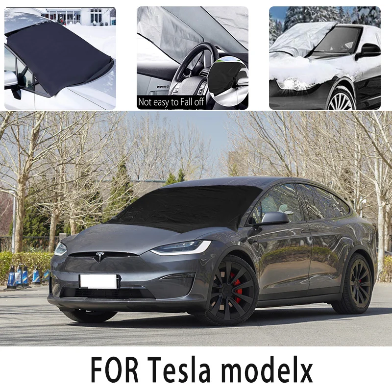 Car snowcover frontcover for Tesla modelx snowblocking heat insulation sunshade Antifreeze wind Frost prevention car accessories