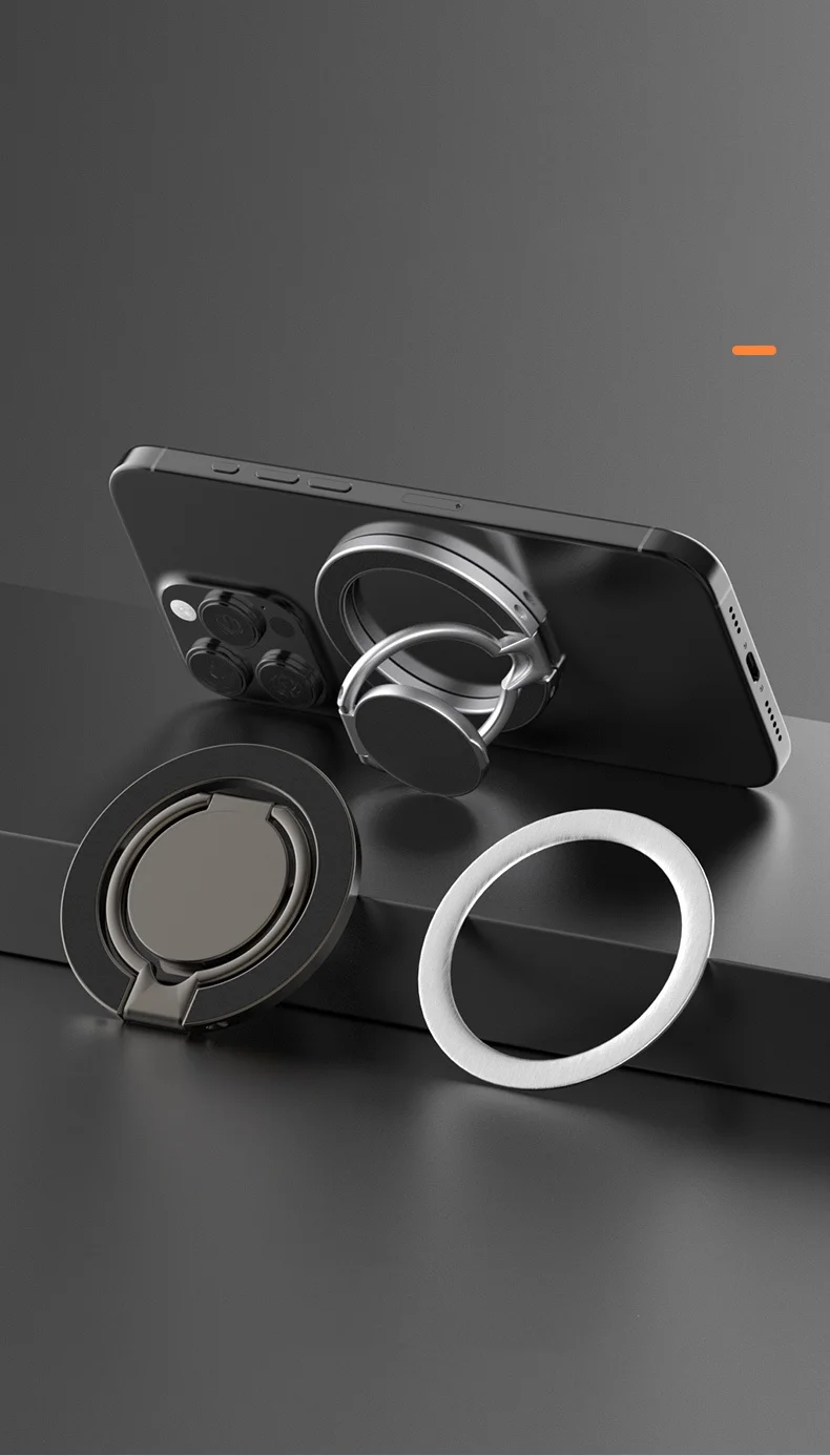 Doppelseitiger MagSafe-Handyhalter, Magnetischer Handyring-Ständer, Magnetgriff für iPhone 16, Android, Fitness-Studio und Auto – Detail 12