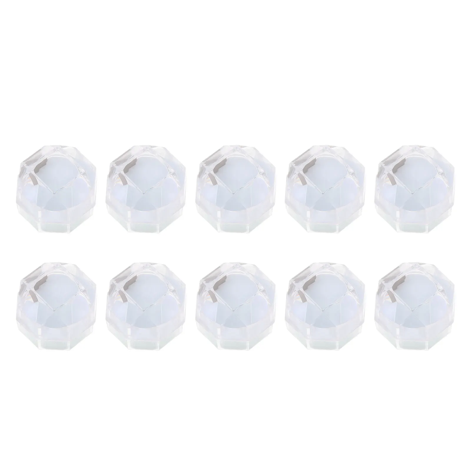 

10Pcs Elegant Ring Display Box Jewelry Storage Case High Hardness Portable for Wedding Engagement Birthday