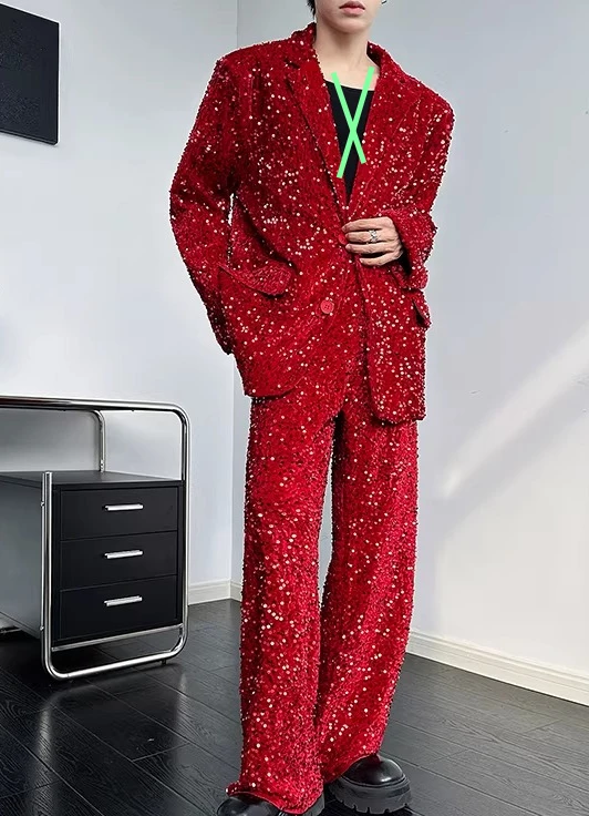 red jacket X pant
