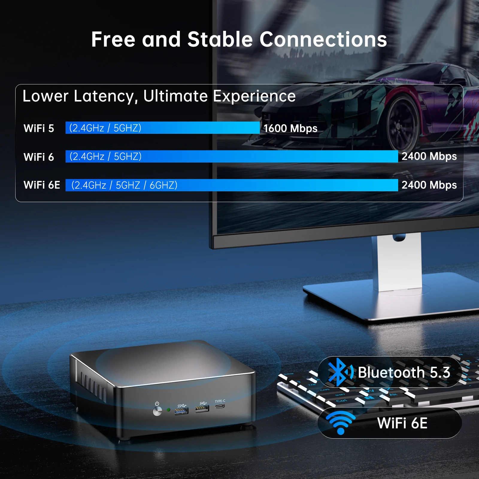 Msecore MQ12 Intel Core i5 i7 i9 13900H Gamer Mini PC Computer desktop NUC PC portatile Computer da ufficio DDR4 NVMe Wifi6 4K BT5.2