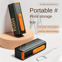 Portable Floss Storage Box Auto Refillable Oral Hygiene Care Pick Floss Dispenser Contains 10Pcs Floss Dental