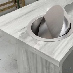 304 Stainless Steel Countertop Trash Can Lid Round Flap Lid Cover for Trash Garbage Can Kitchen Counter Top Bin