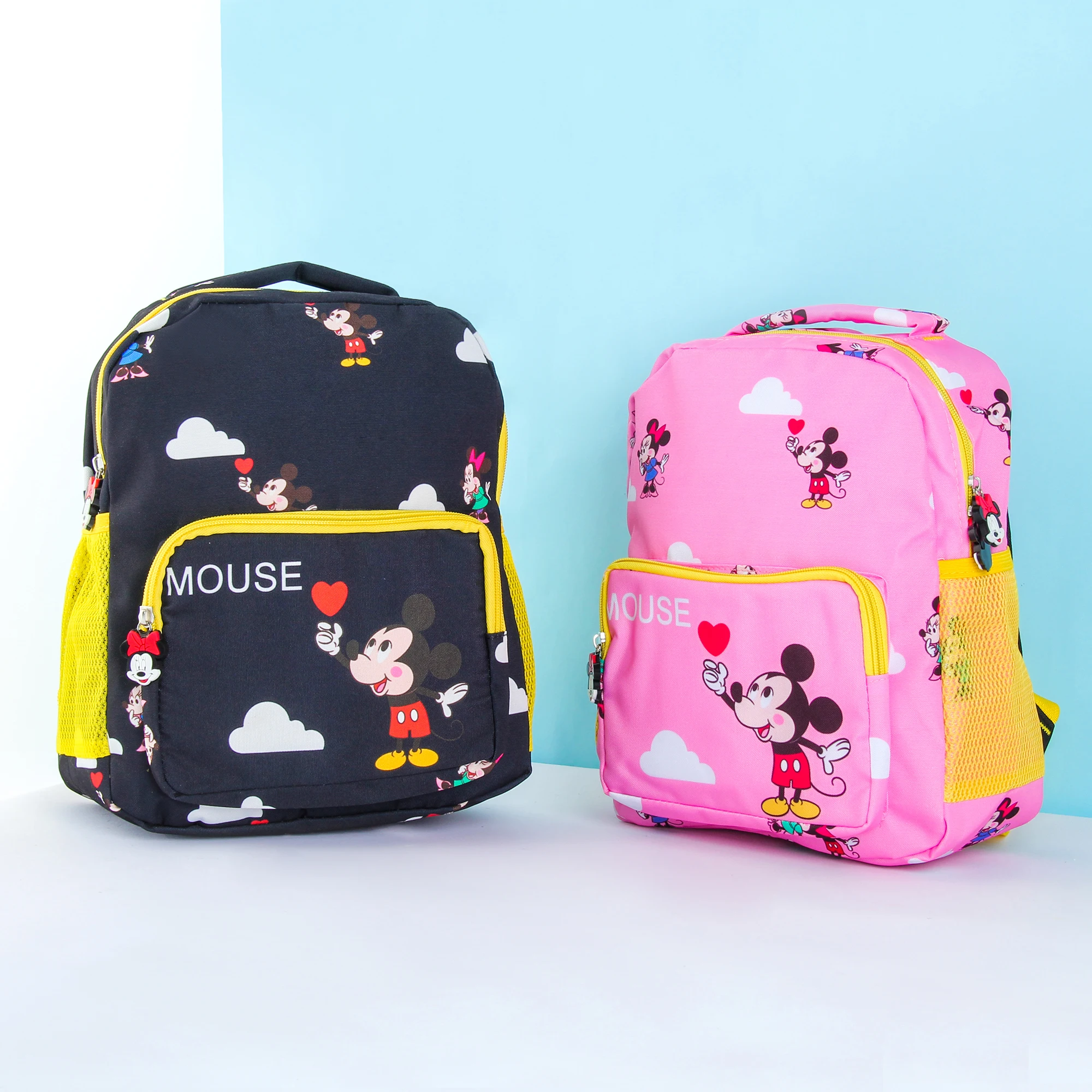 Mochila escolar de dibujos animados de Disney para niños, bolsa de Mickey Mouse, Minnie, Kawaii, regalos de cumpleaños para niñas