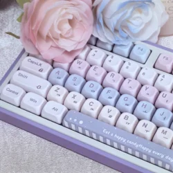 Korean Japanese Azerty Candy Keycap 130Key MOA Cherry PBT Mechanical Keyboard Colorful Personalise KR/JP/FR Cute French Keycap