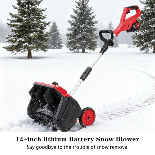 مجرفة ثلج كهربائية لاسلكية 21 فولت: عرض 12 بوصة، بطارية 4.0 أمبير، لوحة اتجاهية ومقبض قابل للتعديل لتنظيف الشتاء #3