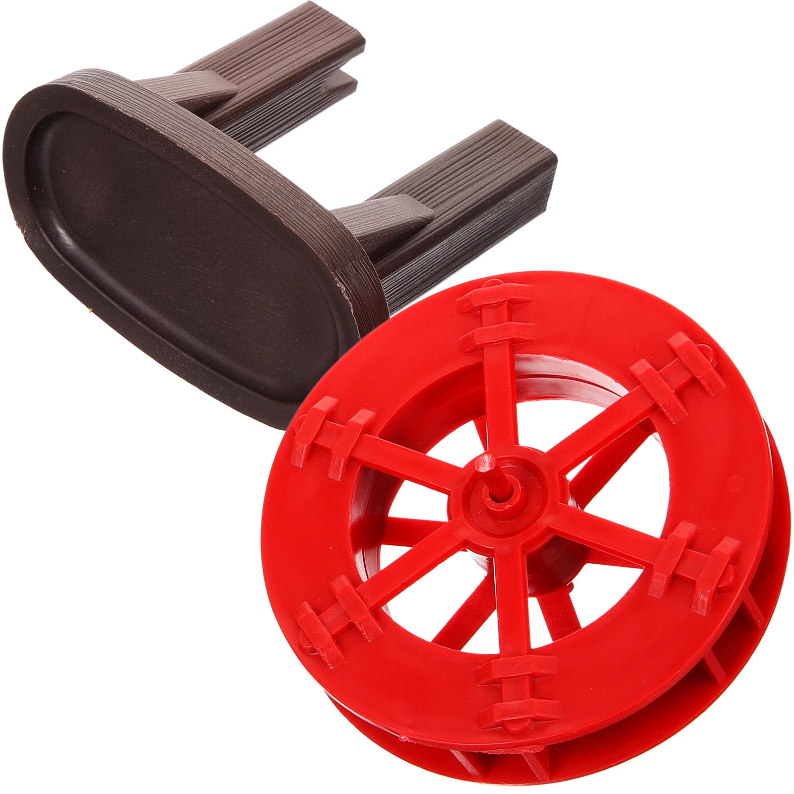 

Red Waterwheel 8CM DIY Aquarium Decor Miniature Spinning Plastic Lightweight Fine Workmanship Fengshui Wheel Fish Tank Potted