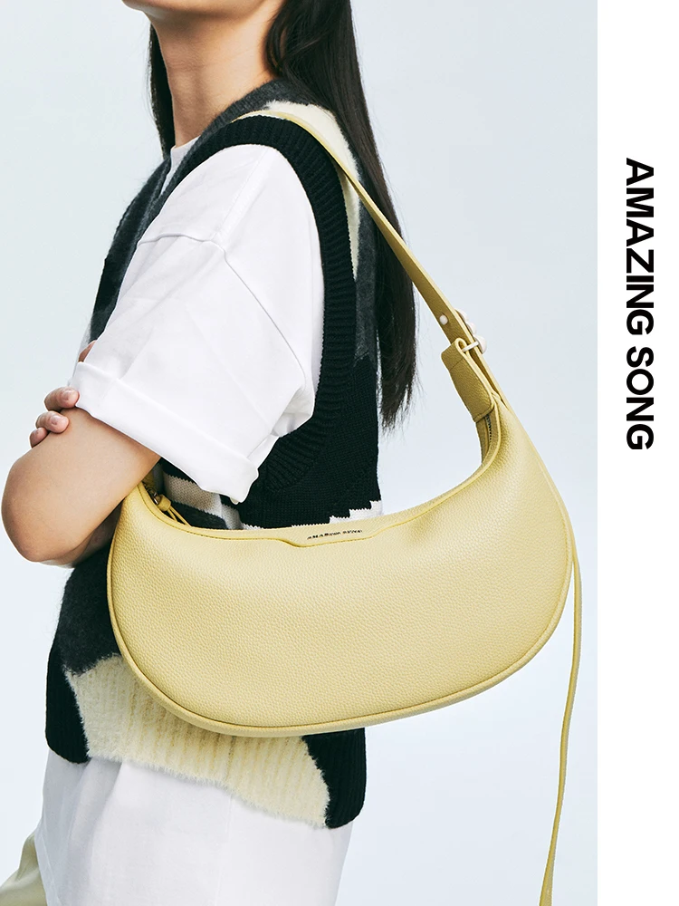 Amazing Song Crossbody Bag Half Moon Medium