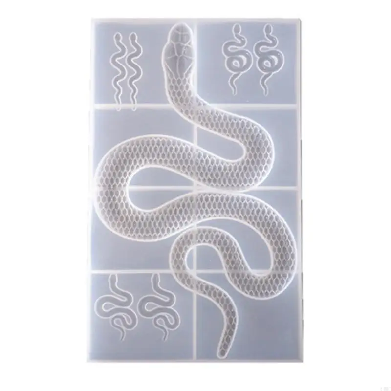 

R3MC DIY Crystal Epoxy Resin Mould Mirror Snake Skull Plate Decoration Plate Silicone