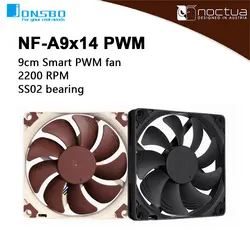 Noctua NF-A9x14 PWM/Black 9cm Fan (SSO Magnetically Stable Bearing/Thin CPU Fan/4-Pin Chassis Fan) 14mm Ultra-Thin, Ultra-Quiet