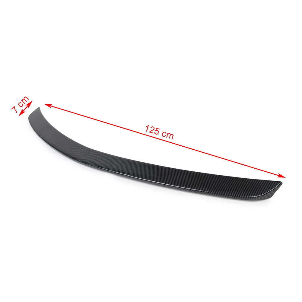 Carbon Fiber ABS Car Rear Trunk Wing Spoiler Lip Trim For Mercedes-Benz W212 E-Class E200 E350 2009 2010 2011 2012 2013 2014