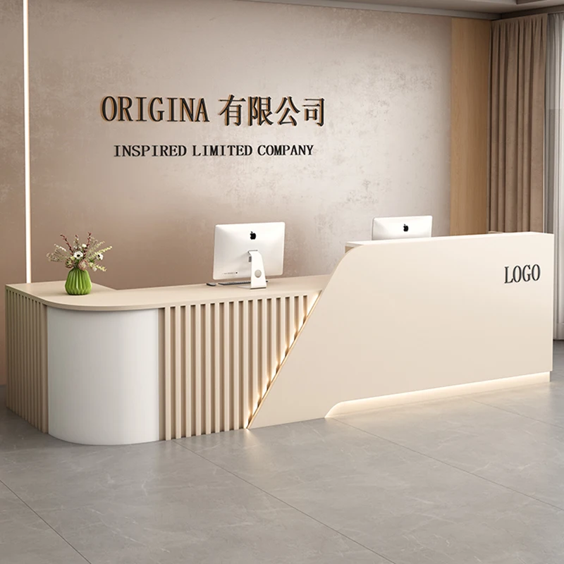 Modern Simple Reception Desk Beauty Salon Small Clinic Bar Counter Accessories Escritorio De Recepcion Commercial Furniture