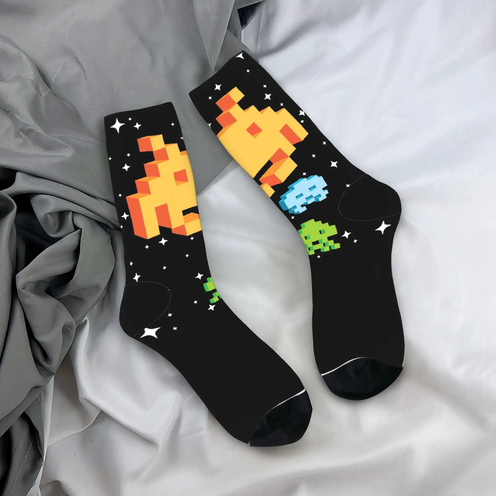 

Winter Warm Cool Women Men Space Invaders Socks Sweat Absorbing Basketball Socks