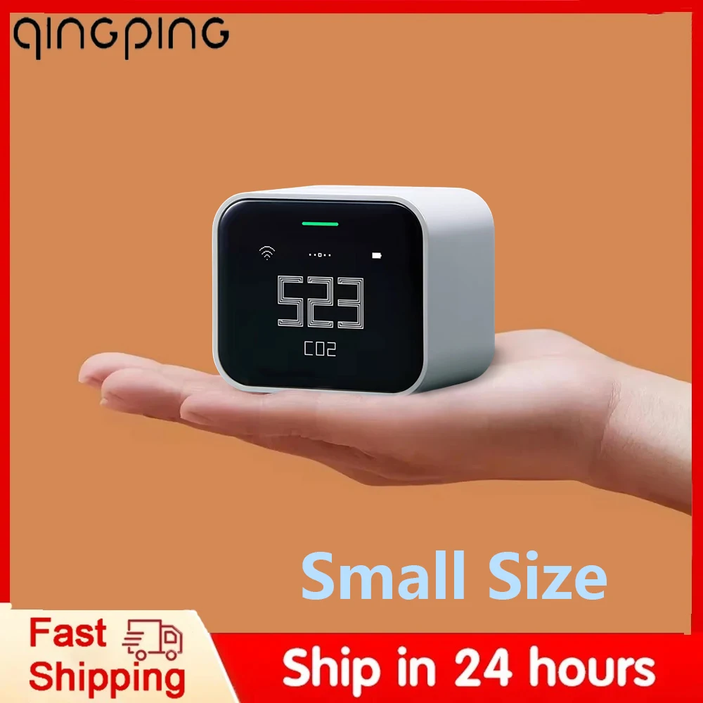 

Qingping Smart Air Detector Lite CO2 PM2.5 PM10 Temperature Humidity Monitor Touch Screen for Mihome APP for Apple HomeKit