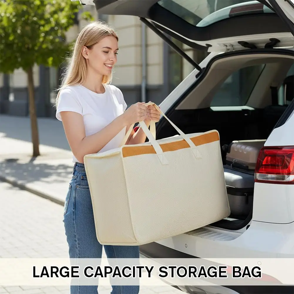 1Pc New Large Capacity Storage Bag Thickened Dustproof Clothing Storage Box Moisture Proof Non-Woven Fabric Quilt Storage Box