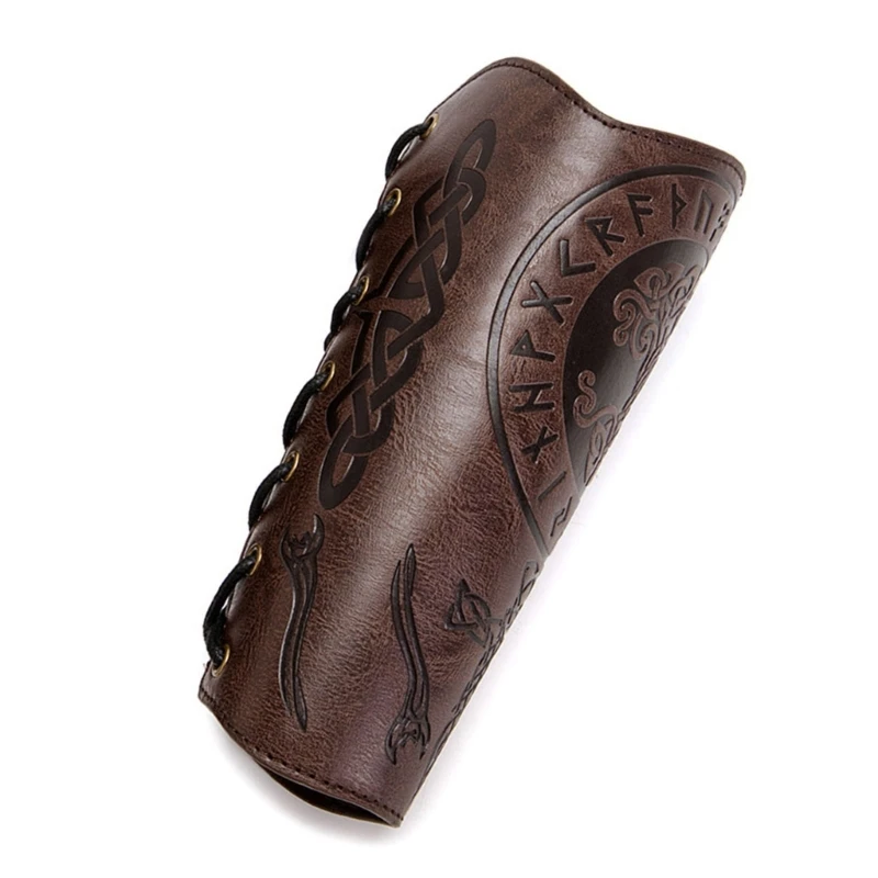 Roleplay Armband Stage Performers Arm Gauntlets dengan Embossing Arm Bracers Abad Pertengahan