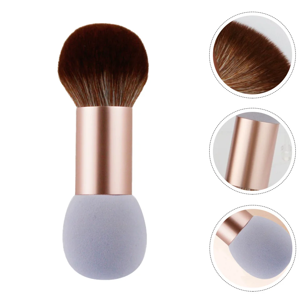 

1pc Double-Headed Makeup Brush Multi-Functional Blush Powder Tool Portable Beauty Applicator Artificial Fiber Practical