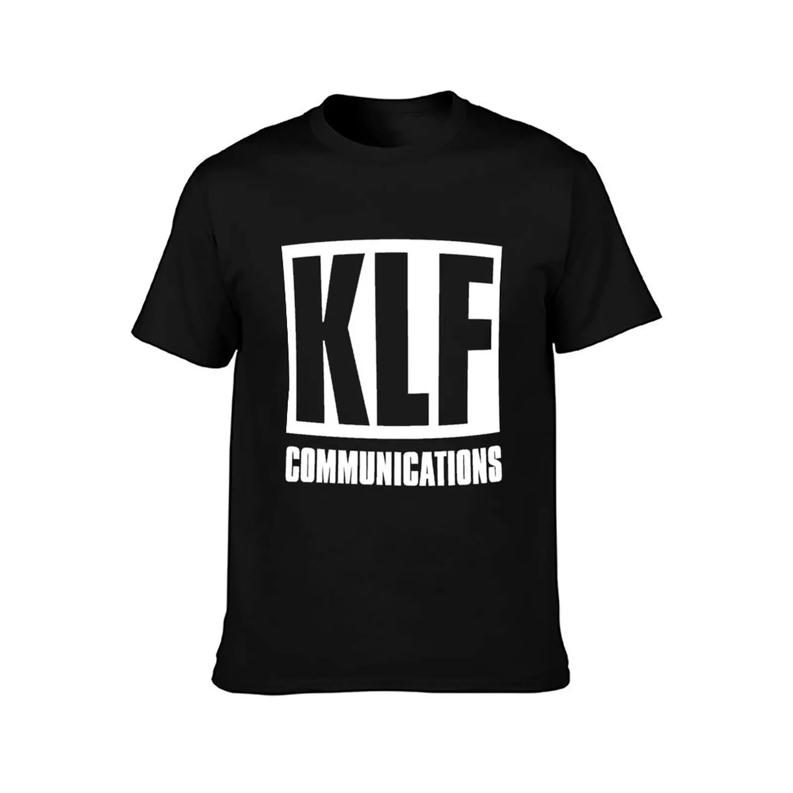 KLF Communications (white bg black letters) T-Shirt Summer Casual Cotton Tee Oversized Streetwear Tops Vintage Graphic Print
