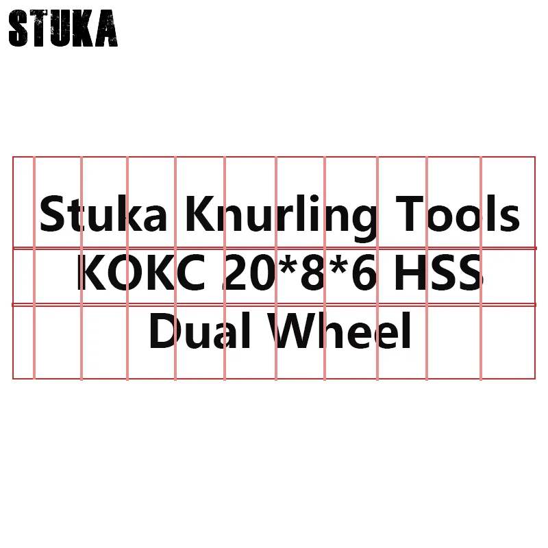 

Stuka 20*8*6 Dual Wheel Form Knurling Tools KOKC