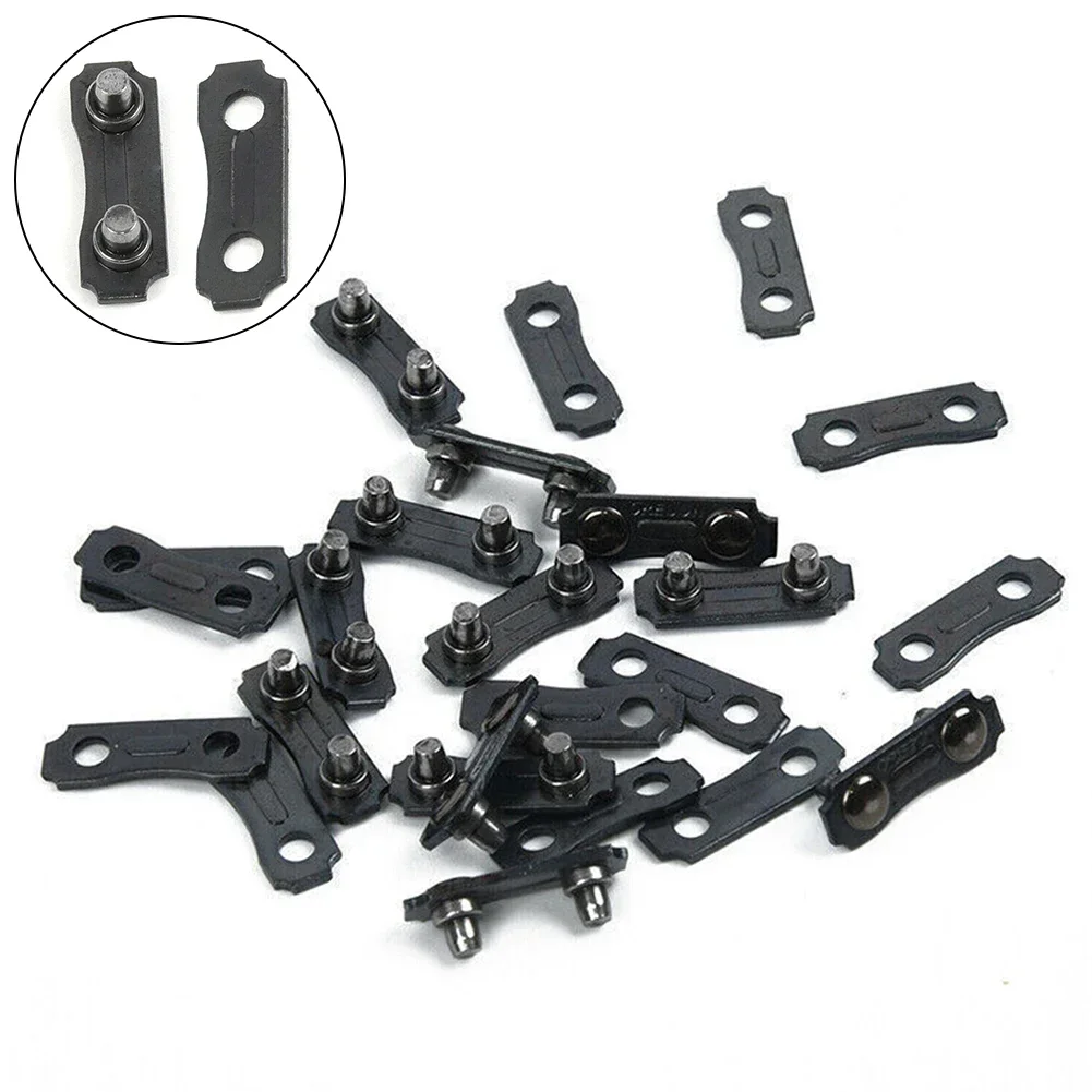 Imagem -02 - Heavy Duty Chainsaw Cadeia Reparação Kits Drive Links Parte Tie Straps Tie Straps Acessórios lp .050 Polegada 12 Sets
