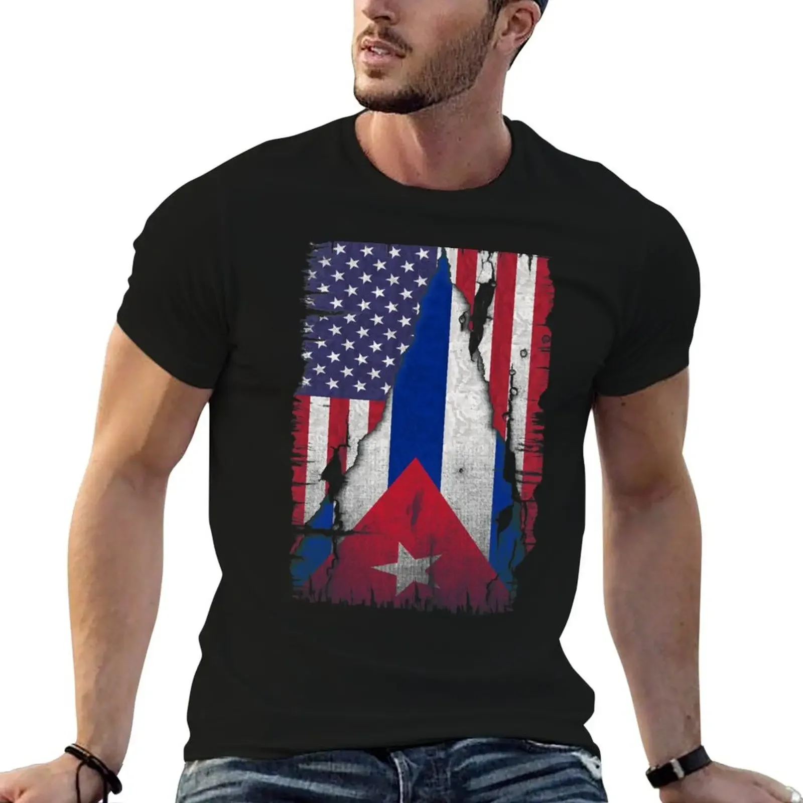 American Grown Cuban Roots Classic Cuba T-Shirt cute clothes boys whites men t shirts high quality