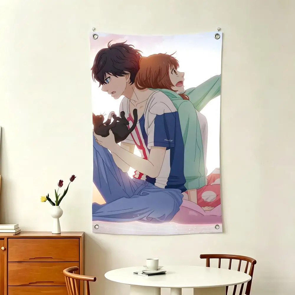 Shoujo Anime A-Ao Haru Ride Flags Home Decor Wall Hanging Vertical Flags Indoor Outdoor