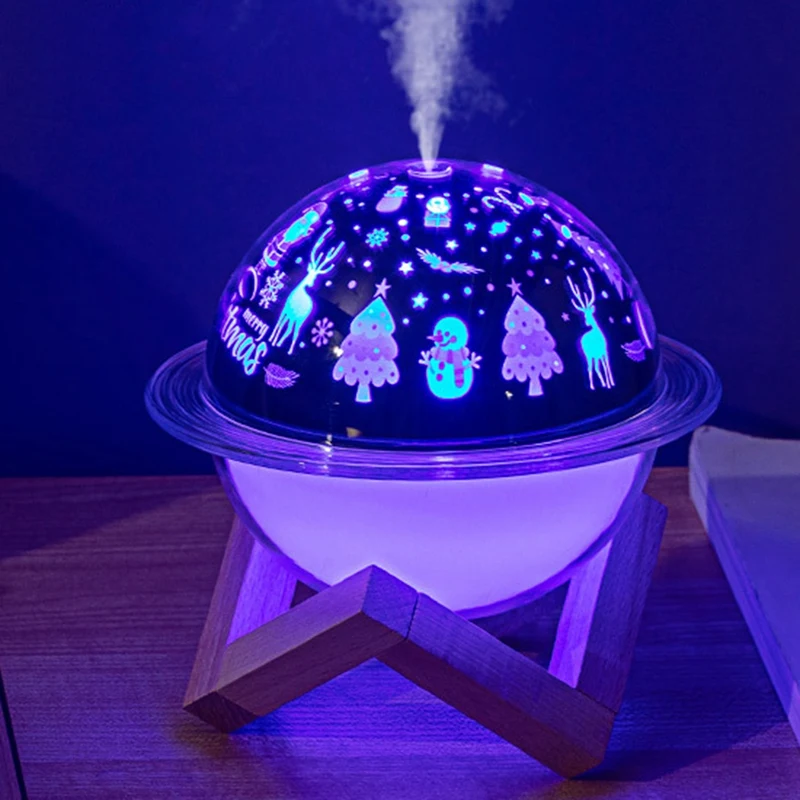 Humidificateur automatique planète avec lumière, diffuseur d'arôme domestique, veilleuse, 250Ml