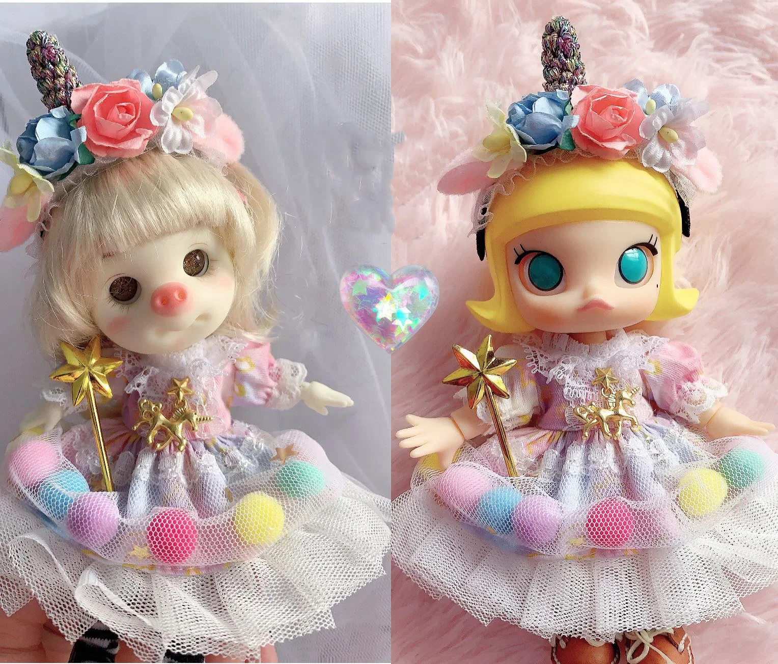

BJD doll clothes suitable for 1/3 1/4 1/6 1/8 OB11 size bjd girl clothes cute ball clothes suit doll accessories (three points)