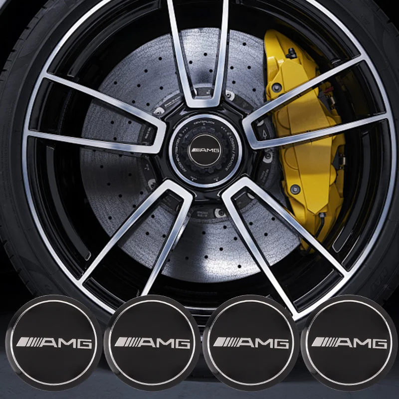 

4pcs 56MM Car Wheel Center Hub Cap Badge Logo Sticker For Mercedes Benz AMGW204 W205 W212 W213 W221 W177 W246 GLA GLC Accessory