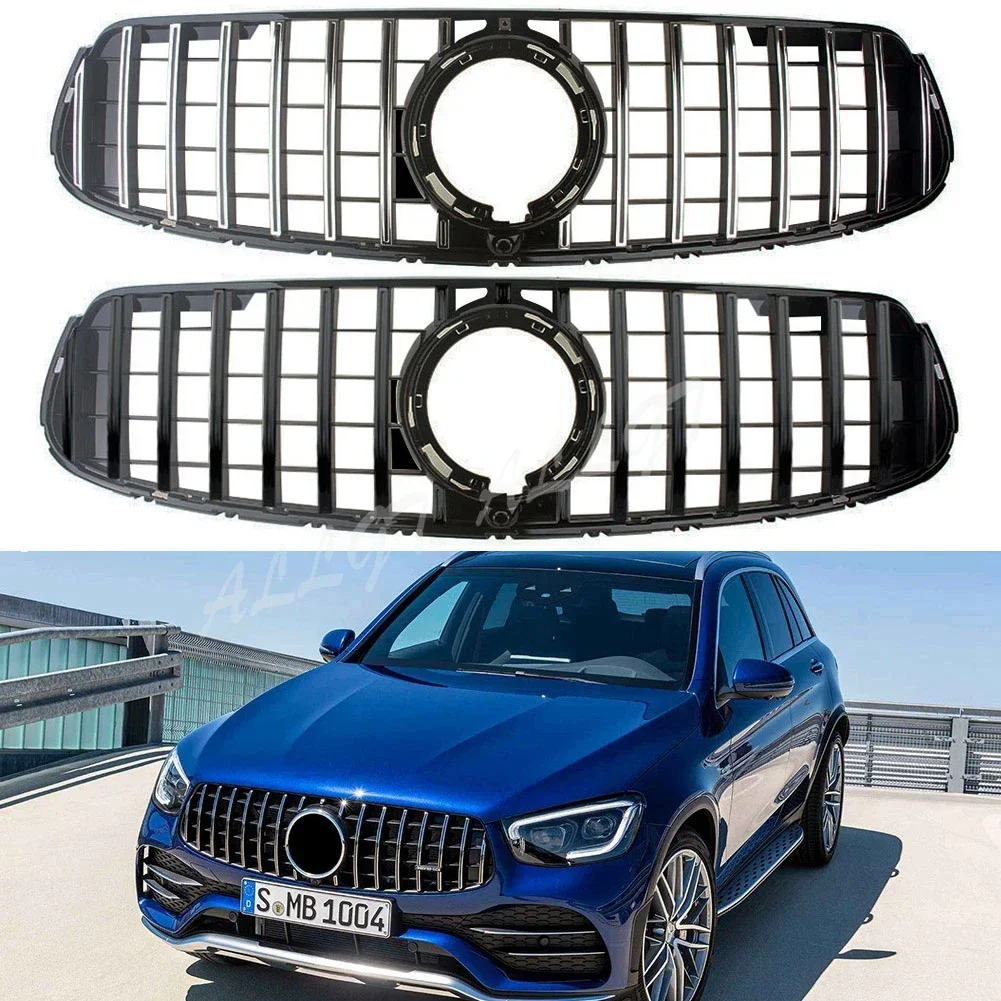 Car Front Racing Center Grilles Facelift Uppeer Bumper Grill For Mercedes Benz W253 GLC Class 2020 2021+