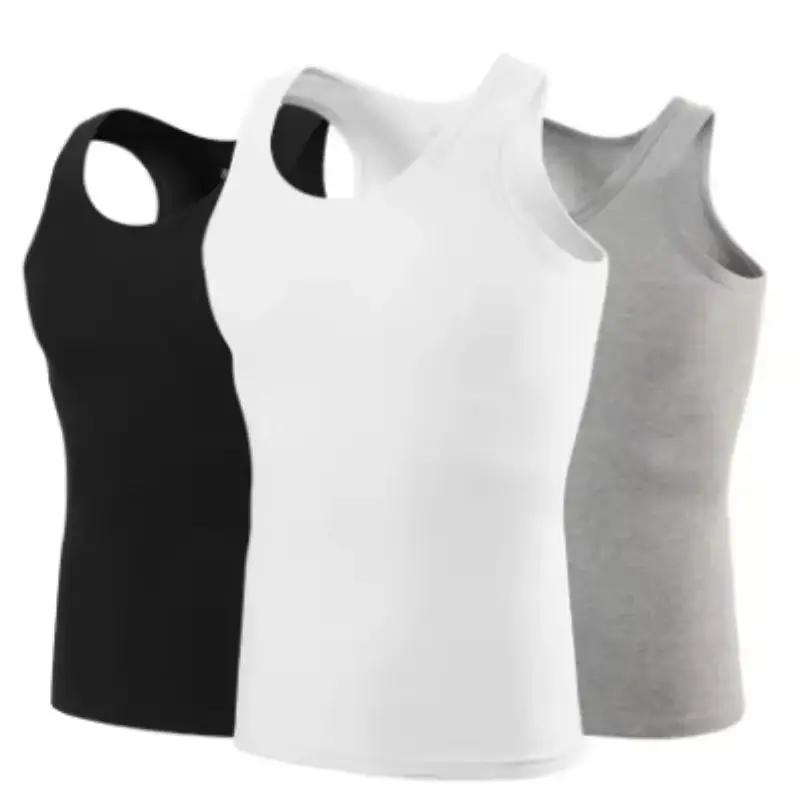 Camiseta Regata Masculina 100% Algodão, Colete Modelador Corporal de Compressão para Treino, Controle de Abdômen e Barriga, Básico