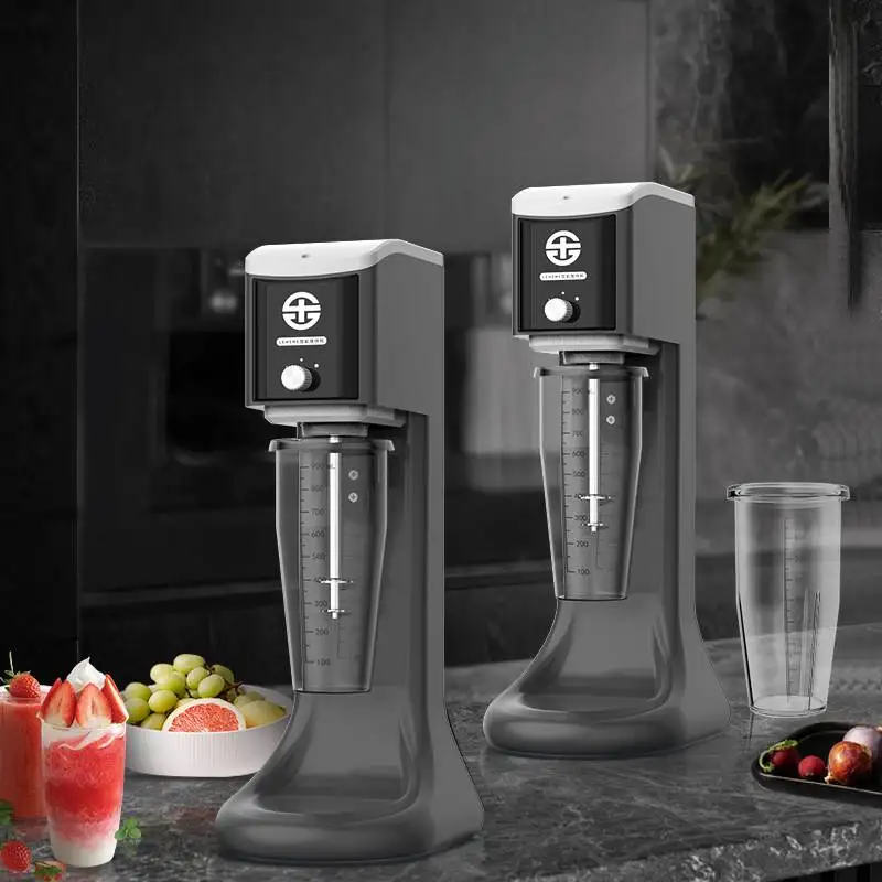 Single Head Automatic Induction Milkshake Machine For Milk Tea Shops Stainless Steel Container For Soft Drink Mixing
