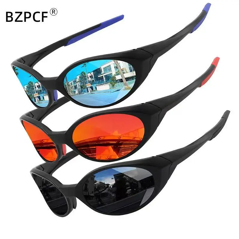 AliExpress NONE Outdoor Sports Cycling Polarized Sunglasses - Unisex Retro Oversized Style Suitable for Running Hiking Windproof Eyewear for Men