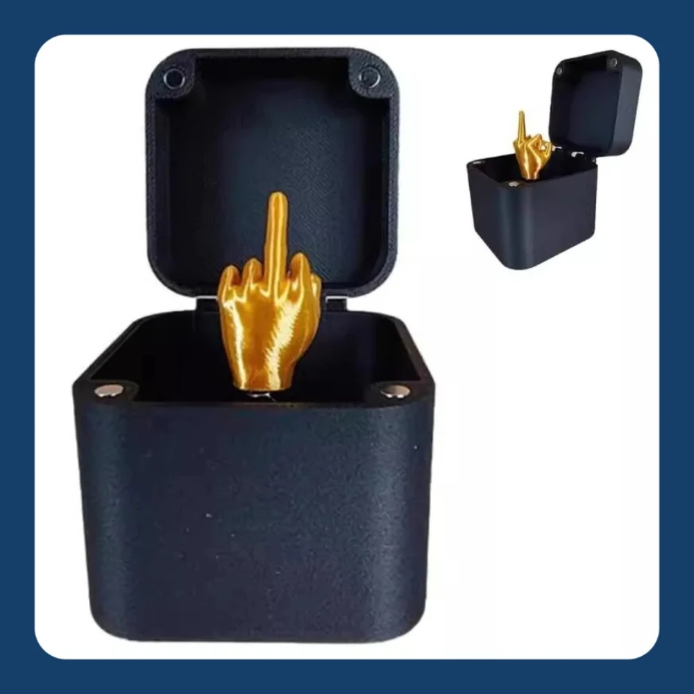

.Christmas Interesting Prank Gift Middle Finger in Box Christmas Box Funny Creative Gifts Office Desk Decoration Home Decoration