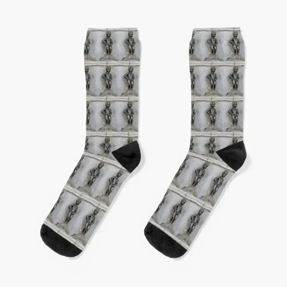 

Manneken Pis Brussels Professional Photo HD Socks ankle set Climbing kids Mens Socks Women's
