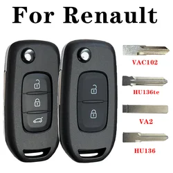 For Renault Kadjar Captur Megane3 Symbol Dacia Duster Logan2 Smart Flip Car Key Shell Case Cover CWTWB1G767