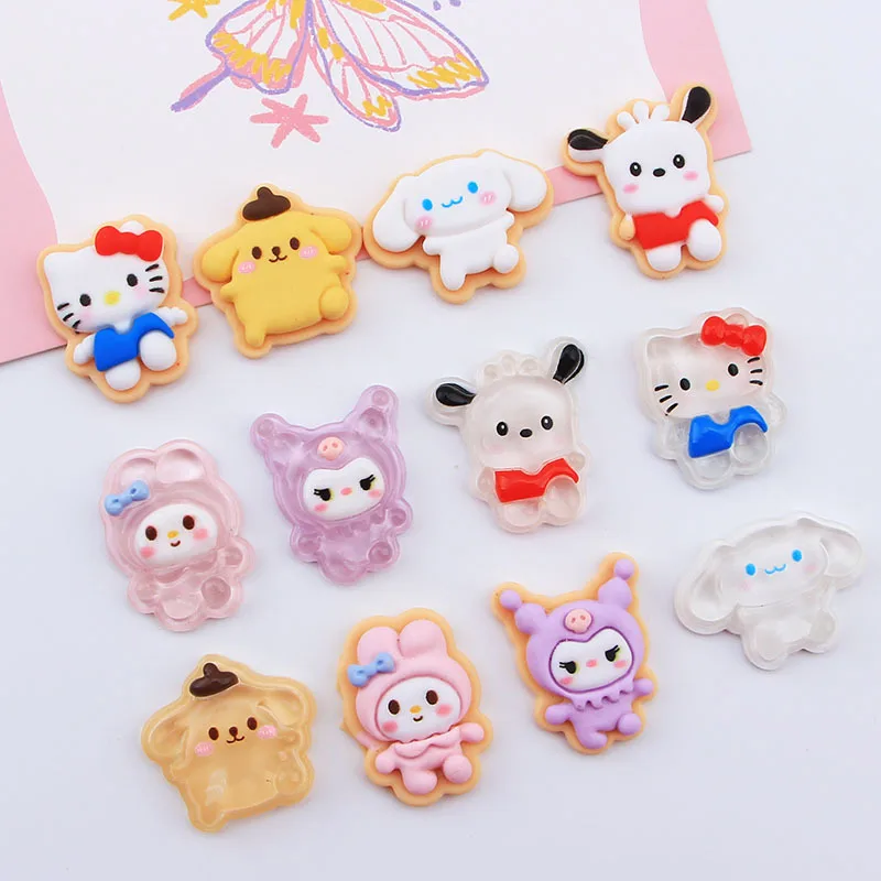 

100pcs Cartoon Resin Sanrio Mini Animal Crafts Flatback Scrapbook for Jewelry Making Phone Case Hairwear Accessories