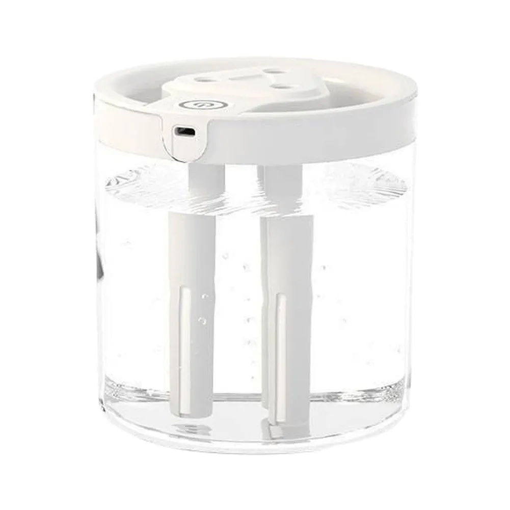 Long-lasting Humidifier With Gentle Night Light For Bedroom Nursery Office 8-10H Run Time Stainless Steel White