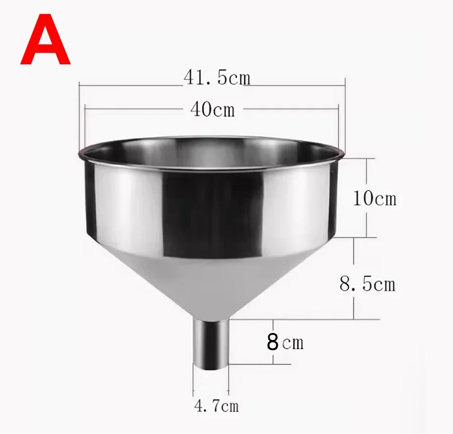 Stainless Steel Large funnel stainless steel metal wine funnel fuel funnel large extra large 40cm