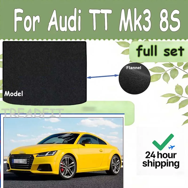 

Коврики в багажник PRIMEMAT для Audi TT Mk3 8S FV 4-местный 2015~2023, вкладыш в багажник, коврик для заднего багажника, защитный коврик для багажа