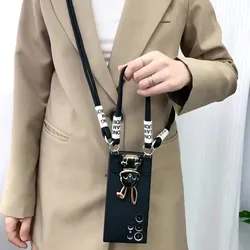 Rabbit Bracket Crossbody Long Lanyard Hand Chain Case Cover For Samsung Galaxy S25 S24 S23 S22 S21 S20 Plus Note 20 Ultra FE