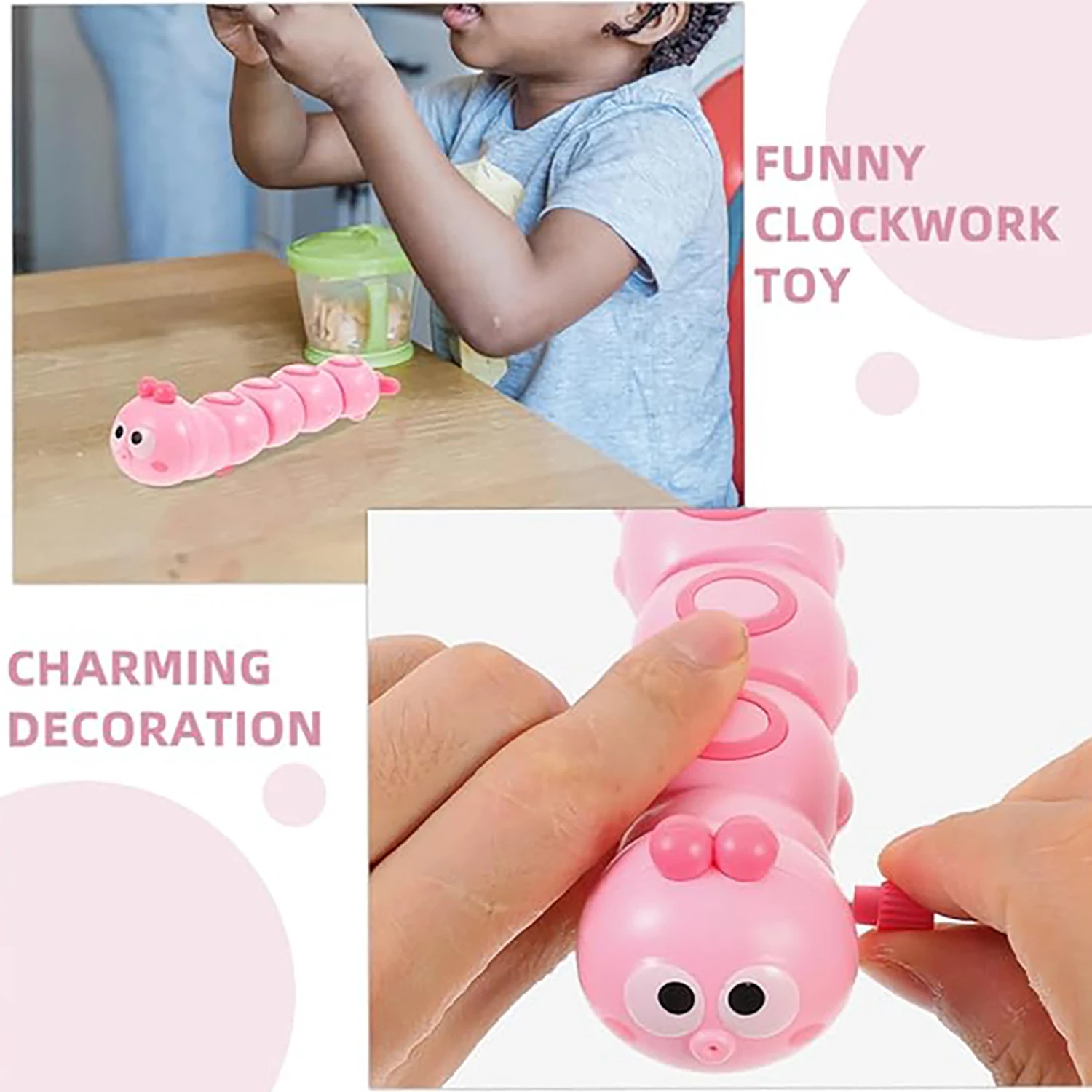 Clockwork caterpillar swinging toy, children's learning crawling parent-child interactive toy