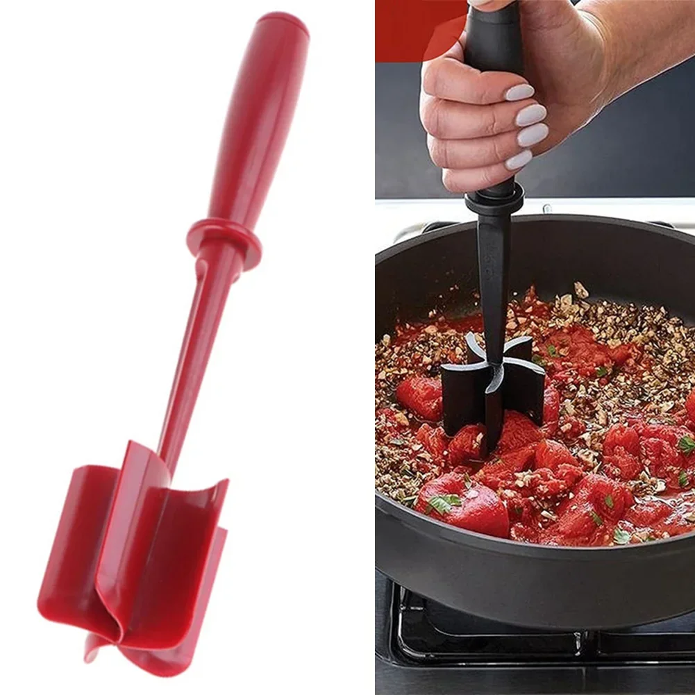 Meat Chopper Hamburger Chopper Potato Masher-Professional Multifunctional Heat Resistant Nylon Ground Beef Smasher Kitchen Tools