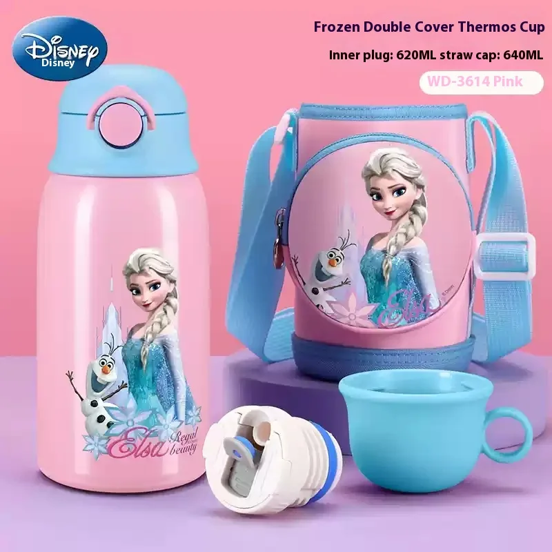 Cartoon Elsa Princess Children's Insulated Cup 316 Stainless Steel Kindergarten Student Insulated 24-hour Water Cup